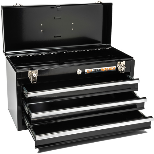 Boîte &agrave; outils portative, 20" la, 3 tiroirs, Noir Nuna Depot Inc.