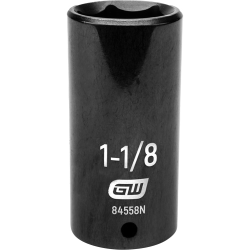SAE Socket, Impact, 1-1/8", 1/2" Drive, 6 Points, Deep Nuna Depot Inc.