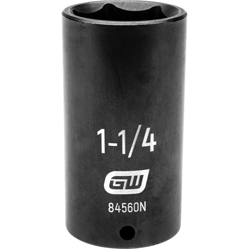 SAE Socket, Impact, 1-1/4", 1/2" Drive, 6 Points, Deep Nuna Depot Inc.