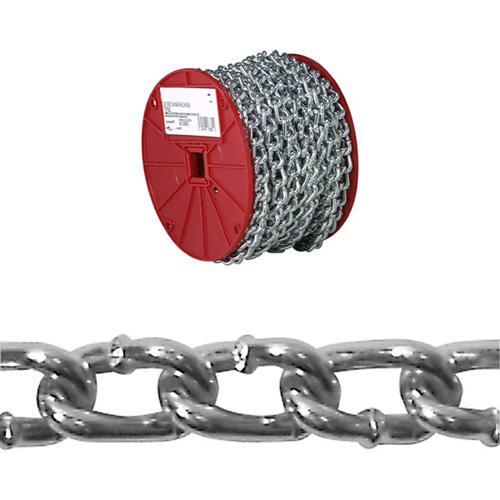 Chaîne torsad&eacute;e, Acier &agrave; faible teneur en carbone, #2 x 125' (38,1 m) l, Charge d'utilisation 310 lb (0,155 tonne) Nuna Depot Inc.