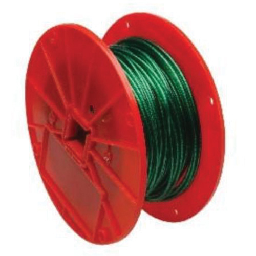 Wire Cable, 250' (76.2 m) x 1/16", 28 lbs. (0.014 tons), Vinyl Coated Nuna Depot Inc.