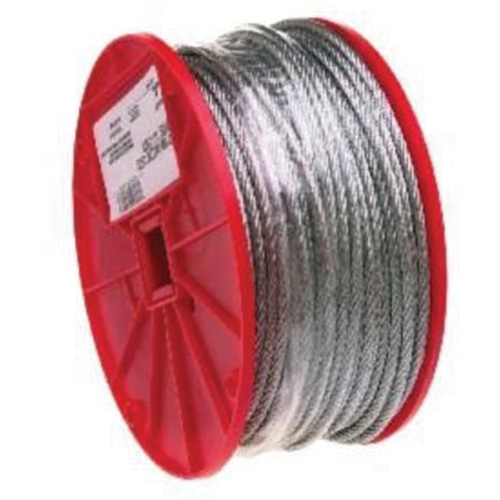 Wire Cable, 500' (152.4 m) x 1/16", 96 lbs. (0.048 tons), Galvanized Nuna Depot Inc.