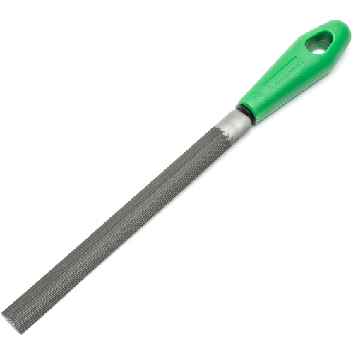 Lime &agrave; taille crois&eacute;e avec poign&eacute;e verte, Demi-ronde, 8", B&acirc;tarde Nuna Depot Inc.