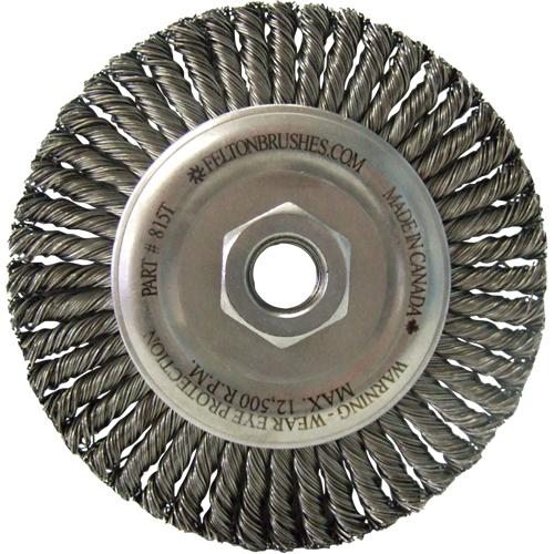 Brosses m&eacute;talliques &agrave; touret, Dia. 5-7/8", Fils 0,02", Arbre 5/8"-11, Acier Nuna Depot Inc.
