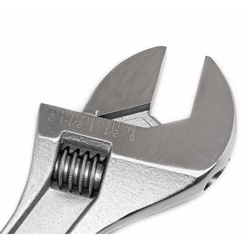 Adjustable Tapered Handle Wrench - Carded, 18" L, 2-1/16"/53 mm Max Width, Chrome/Polished Nuna Depot Inc.