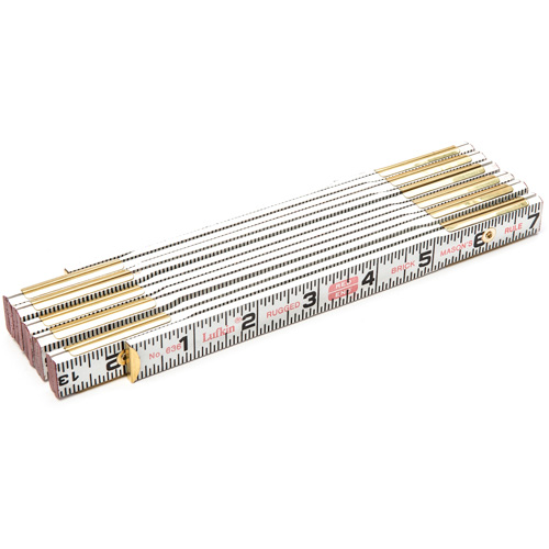 R&egrave;gle de maçon Red End, 6' lo, Bois, Graduations de 1/16" Nuna Depot Inc.