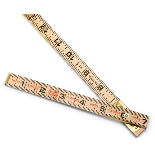 R&egrave;gle de maçon surdimensionn&eacute; Red End, 6' lo, Bois, Graduations de 1/16" Nuna Depot Inc.