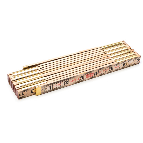 R&egrave;gle Red End avec deux rallonges de r&egrave;gle &agrave; glissi&egrave;re de 6", 6' lo, Bois, Graduations de 1/16" Nuna Depot Inc.