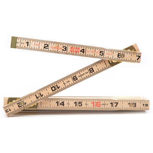 R&egrave;gle Red End avec deux rallonges de r&egrave;gle &agrave; glissi&egrave;re de 6", 6' lo, Bois, Graduations de 1/16" Nuna Depot Inc.