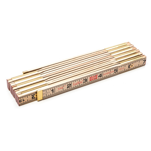 R&egrave;gle pliante, 6' lo, Bois, Graduations de 1/16" Nuna Depot Inc.
