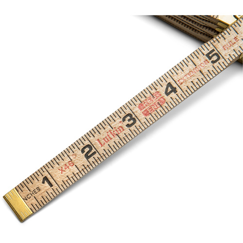R&egrave;gle pliante, 6' lo, Bois, Graduations de 1/16" Nuna Depot Inc.