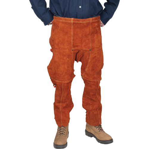 Tablier fendu aux jambes et jambi&egrave;res en cuir, 40" lo, Lava Brown Nuna Depot Inc.