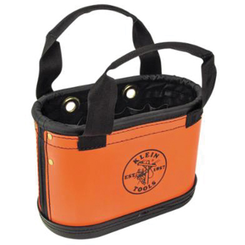 Hard-Body Oval Bucket, 14" L x 7" W x 10" H, Plastic, Orange Nuna Depot Inc.
