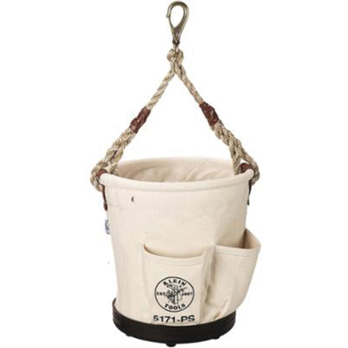 Tapered-Wall Bucket, 12" L x 9" W x 12" H, Canvas, Natural Nuna Depot Inc.