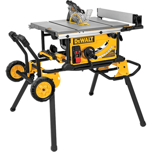 Scie de table pour chantier avec support roulant, 15 A, 4800 tr/min Nuna Depot Inc.