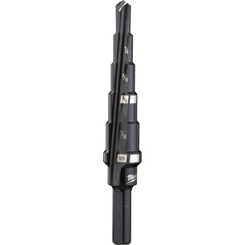 #2 Step Drill Bit, 3/16" - 1/2" , 1/16" Increments, High Speed Steel Nuna Depot Inc.