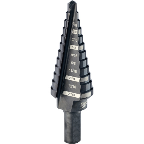 #4 Step Drill Bit, 3/16" - 7/8" , 1/16" Increments, High Speed Steel Nuna Depot Inc.