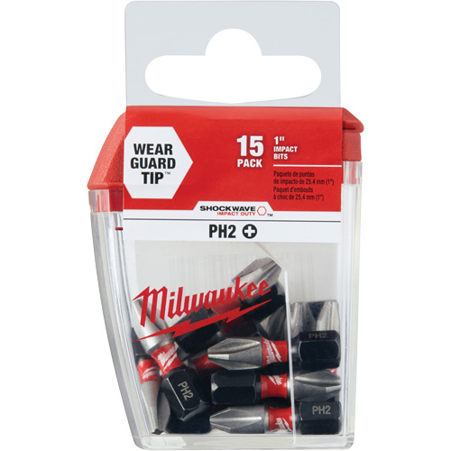 Shockwave Impact Insert Bits, Phillips, #2, 1/4" Drive Nuna Depot Inc.
