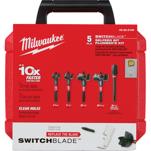 Jeu de forets autoaliment&eacute;s pour plombier Switchblade Nuna Depot Inc.