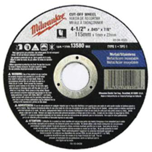 Depressed Centre Cut-Off Wheels, 5" x 0.045", 7/8" Arbor, Type 27, Aluminum Oxide, 13580 RPM Nuna Depot Inc.