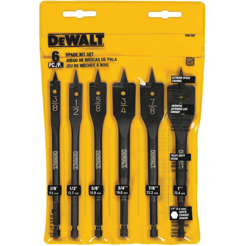 Heavy-Duty Spade Bit Set, 6 Pieces Nuna Depot Inc.