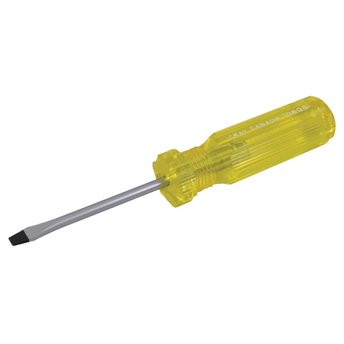 Slotted Screwdriver, 3/16", 6-1/2" L, Plastic Handle Nuna Depot Inc.