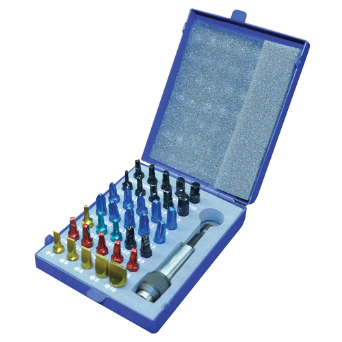 Color Insert Bit Set In Metal Case, 36 Pcs., Hex/Phillips/Slotted/Square Recess Nuna Depot Inc.