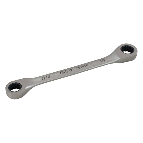 Double Box End Gear Ratcheting Wrench, 12 Point, 5/16" x 3/8", Plain Finish Nuna Depot Inc.