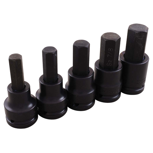 Impact Socket Set, Hex, 3/4" Drive, 5 Pcs Nuna Depot Inc.