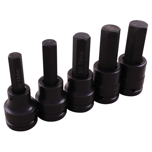 Impact Socket Set, Hex, 3/4" Drive, 5 Pcs Nuna Depot Inc.