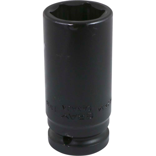 Socket, Impact, 19 mm, 3/4" Drive, 6 Points, Deep Nuna Depot Inc.