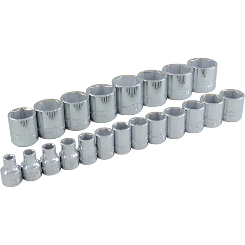 Socket Set, 21 Pcs, 3/8" Drive Size Nuna Depot Inc.