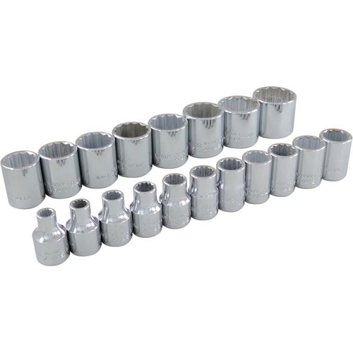 Socket Set, 19 Pcs, 3/8" Drive Size Nuna Depot Inc.