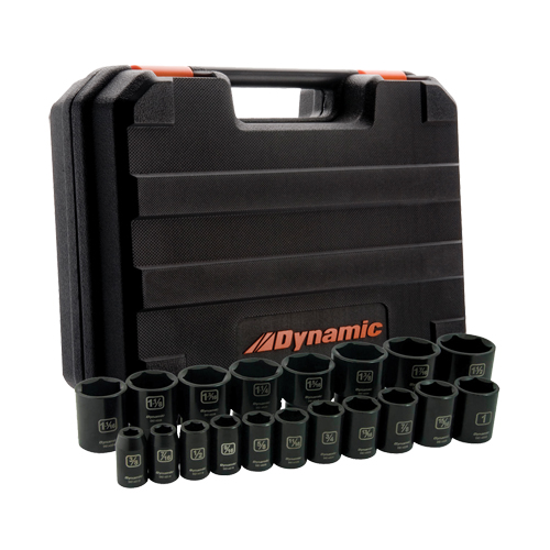 SAE Socket Set, 19 Pcs, Impact, 1/2" Drive Size Nuna Depot Inc.