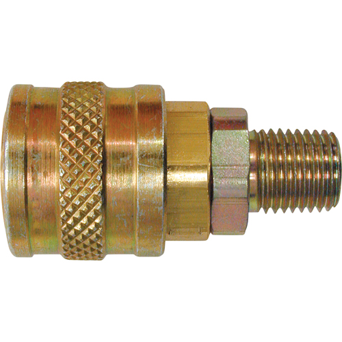 Quick Couplers - 1/4" Industrial, One Way Shut-Off - Automatic Couplers, Brass Nuna Depot Inc.
