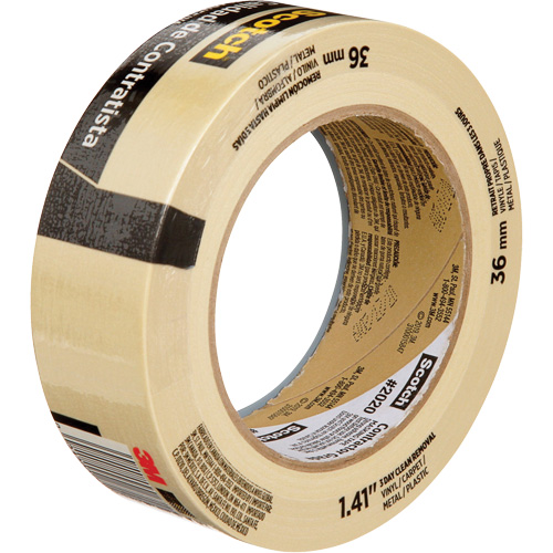 Scotch&reg; Contractor Grade Masking Tape 2020, 36 mm (1-1/2") x 55 m (180'), Beige Nuna Depot Inc.