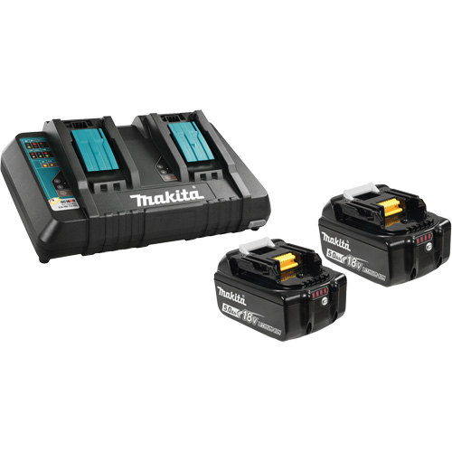 Ensemble de batterie au lithium-ion & chargeur &agrave; double port, 18 V, Lithium-ion Nuna Depot Inc.