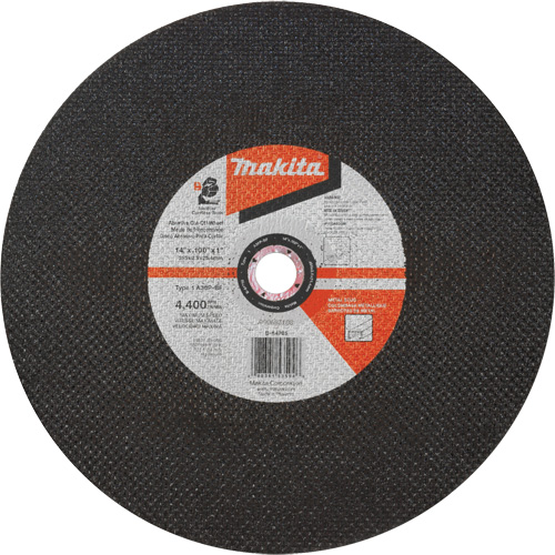 Abrasive Cut-Off Wheel, 14" x 3/32", 1" Arbor, Type 1, Aluminum Oxide, 4400 RPM Nuna Depot Inc.