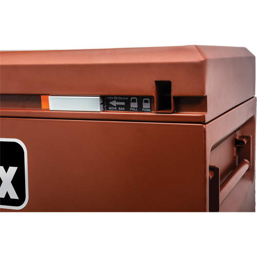 Site-Vault Chest, 30" x 20" x 19-3/4", Steel, Orange Nuna Depot Inc.