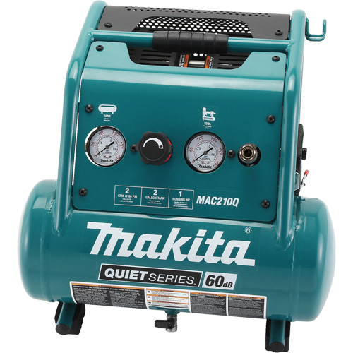 Quiet Series Air Compressor, Electric, 2 Gal (2.4 US Gal), 135 PSI, 120/1 V Nuna Depot Inc.