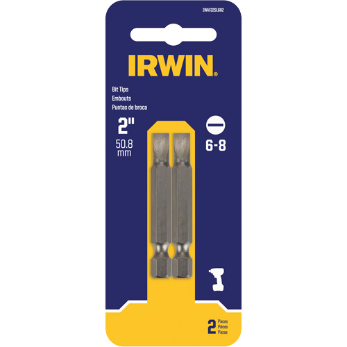 Embouts pour outils &eacute;lectriques, Fente, Embout 6 - 8, Prise 1/4", Longueur 2" Nuna Depot Inc.