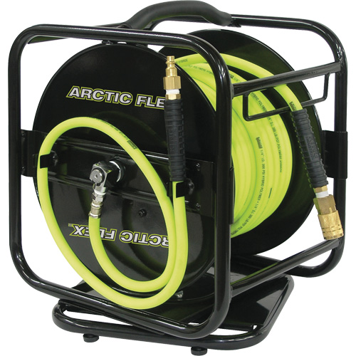 Manual Hose Reel with Hybrid Polymer Air Hose, Air, 1/4" x 100', Single Hose Nuna Depot Inc.