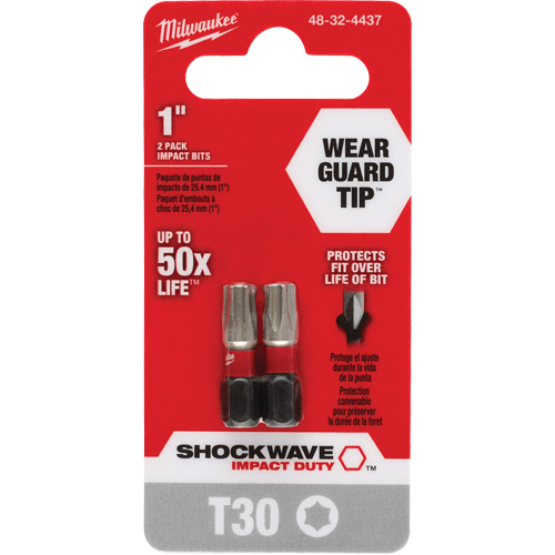 Embout de tournevis Shockwave Impact Duty, Torx, T-30, Prise 1/4" Nuna Depot Inc.