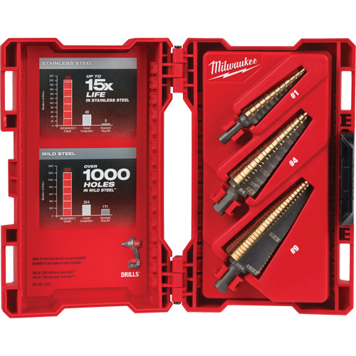 Step Drill Bit Set, 3 Pieces, High Speed Cobalt Nuna Depot Inc.