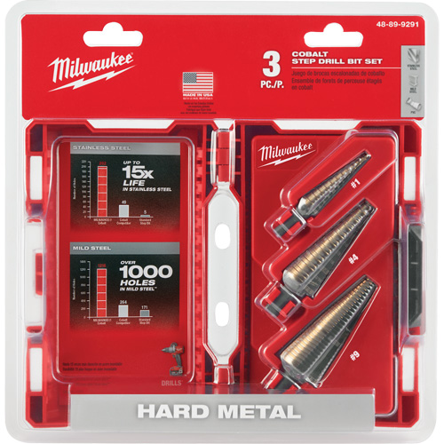 Step Drill Bit Set, 3 Pieces, High Speed Cobalt Nuna Depot Inc.