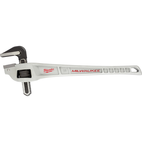 Cl&eacute; &agrave; tuyau coud&eacute;e en aluminium, Cap des m&acirc;choires 2", Longueur 18", Fini Rev&ecirc;tement en poudre, Prise Ergonomique Nuna Depot Inc.
