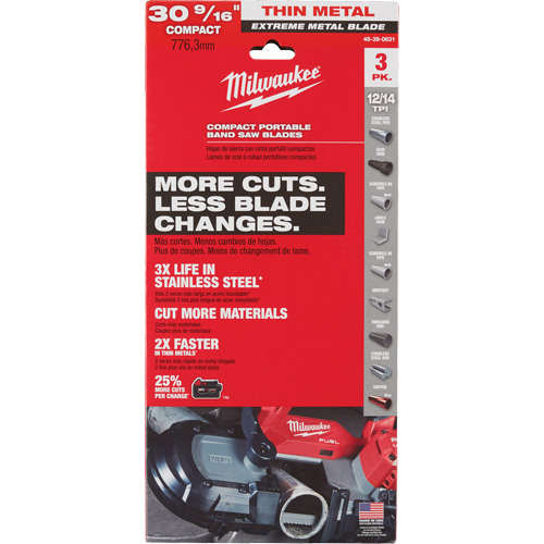 Lames-ruban pour coupes de m&eacute;taux extr&ecirc;mes, Acier rapide, 30-9/16" lo x 1/2" la x &eacute;paisseur 0,02", 12/14 dents par pouce Nuna Depot Inc.