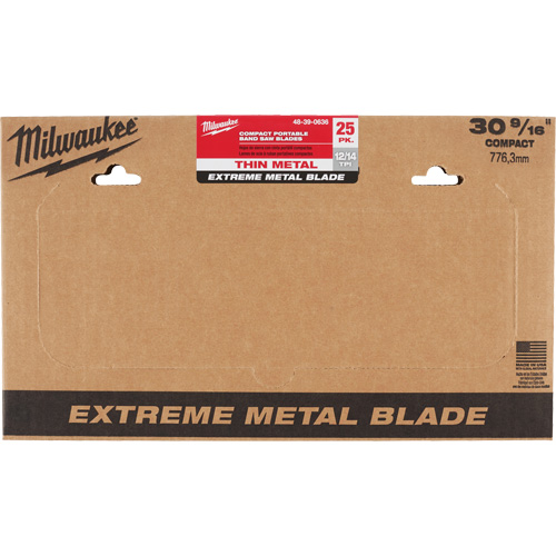 Lames-ruban pour coupes de m&eacute;taux extr&ecirc;mes, Acier rapide, 30-9/16" lo x 1/2" la x &eacute;paisseur 0,02", 12/14 dents par pouce Nuna Depot Inc.