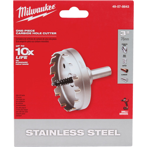 Scies-cloches au carbure monobloc, 3", Profondeur de la coupe de 3/16" Nuna Depot Inc.