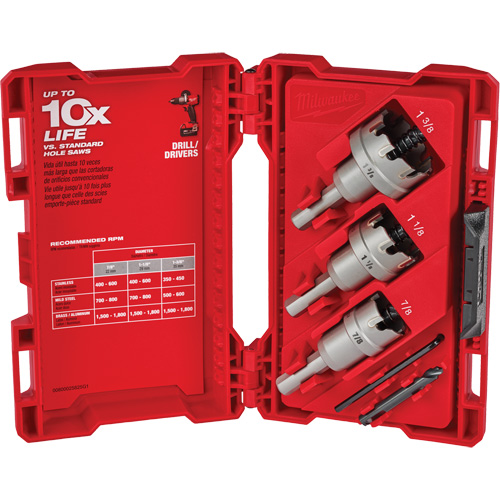 One-Piece Carbide Hole Cutter Set, 4 Pieces, Carbide Nuna Depot Inc.